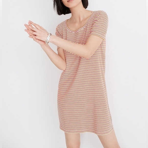 Madewell Swingy Tee A-Line Dress in Stripe Women’s Size Small - Picture 1 of 8